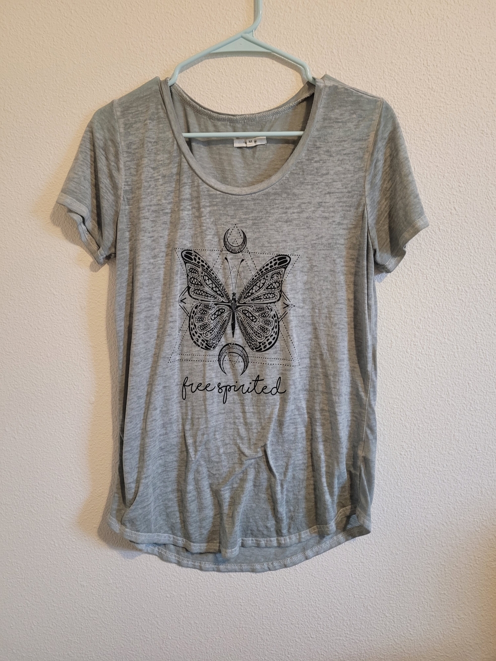 Maurices Light Green Butterfly Graphic Tee #362